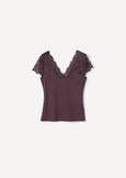 Sailor lace-effect t-shirt BLUVIOLA MELANZANA Woman image number 4