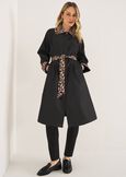 Thom trench coat with animal-print details NERO BLACK Woman image number 1