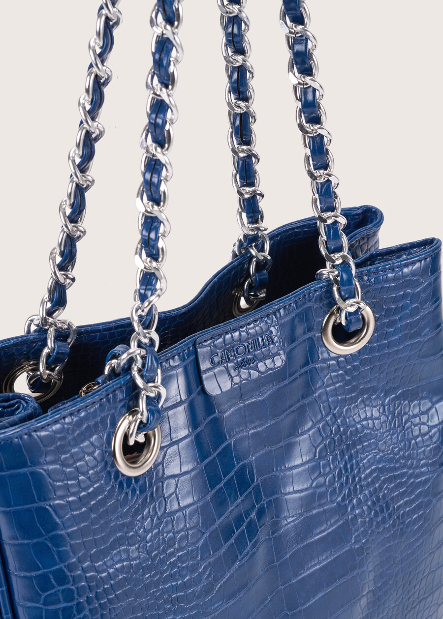 Biel eco-leather shopping bag BLUROSA BUBBLEVERDE MAGNOLIABIANCO OPTICAL Woman , image number 2