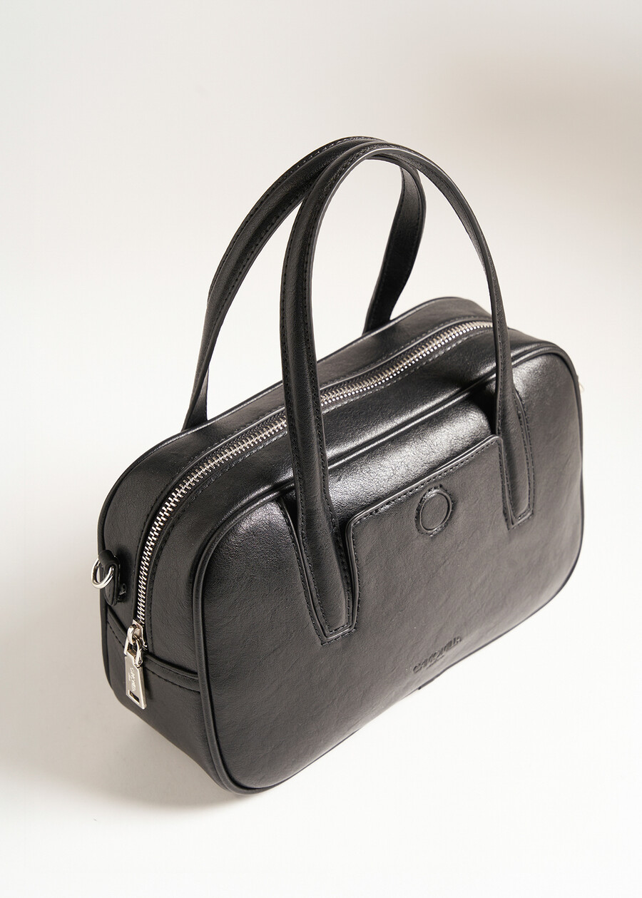 Bessie faux leather duffle bag NERO BLACKMARRONE CAFFE Woman , image number 3