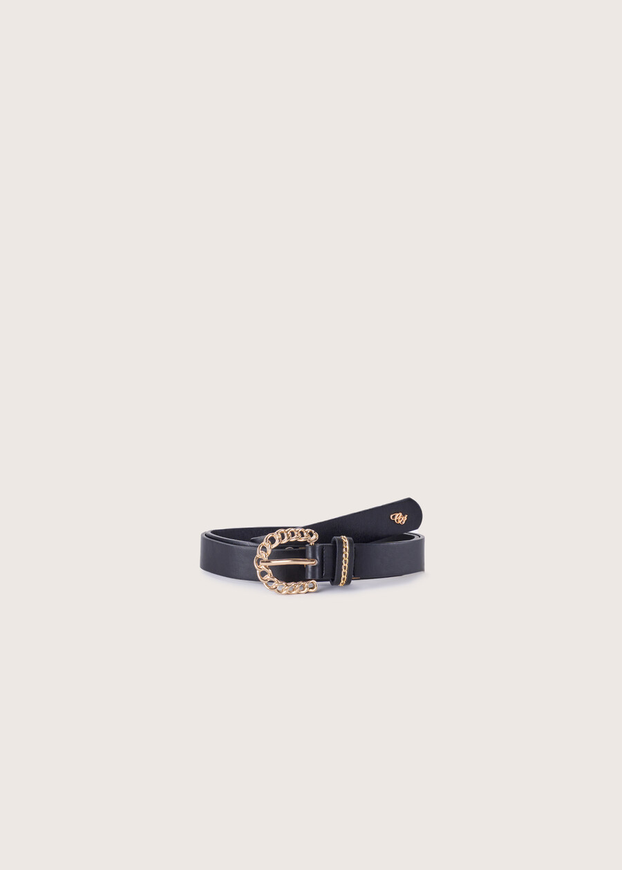 Camelia eco-leather belt NERO BLACK Woman , image number 1