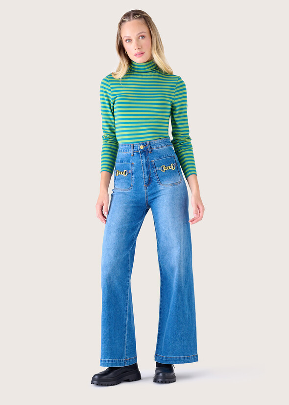Pantalone Daisy in denim di cotone DENIM Donna null