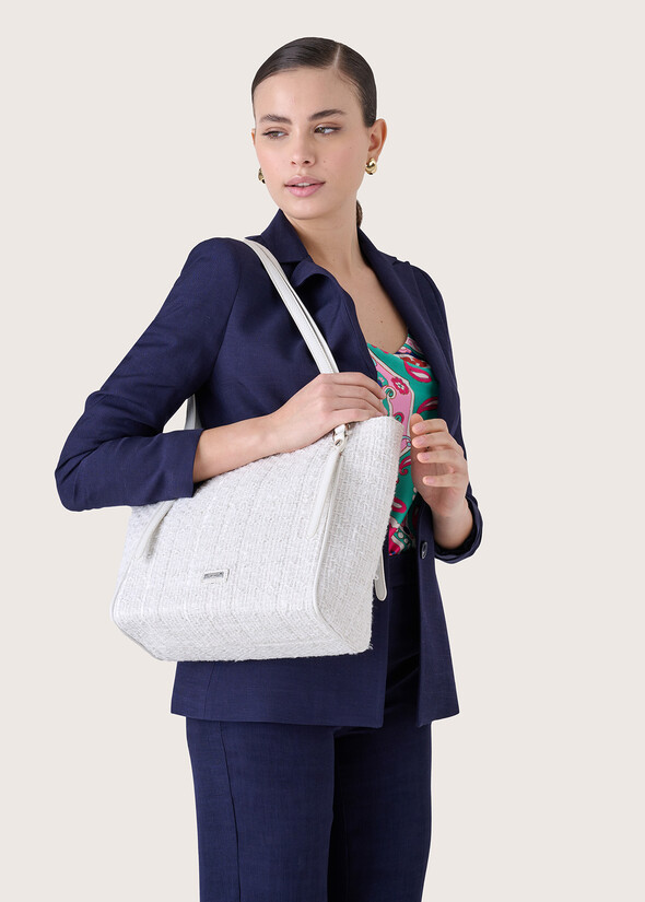 Bely fabric shopping bag BIANCO WHITE Woman null