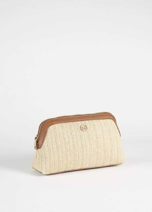 Bina raffia beauty case BEIGE Woman null