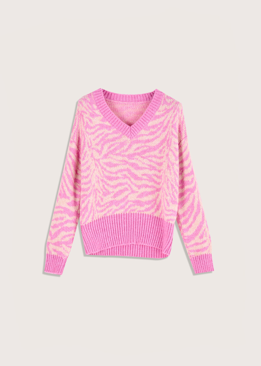 Maglincino Marina con scollo a V ROSA PETALO Donna , immagine n. 4