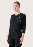 T-shirt Shimmy in cotone NERO BLACK Donna immagine n. 1
