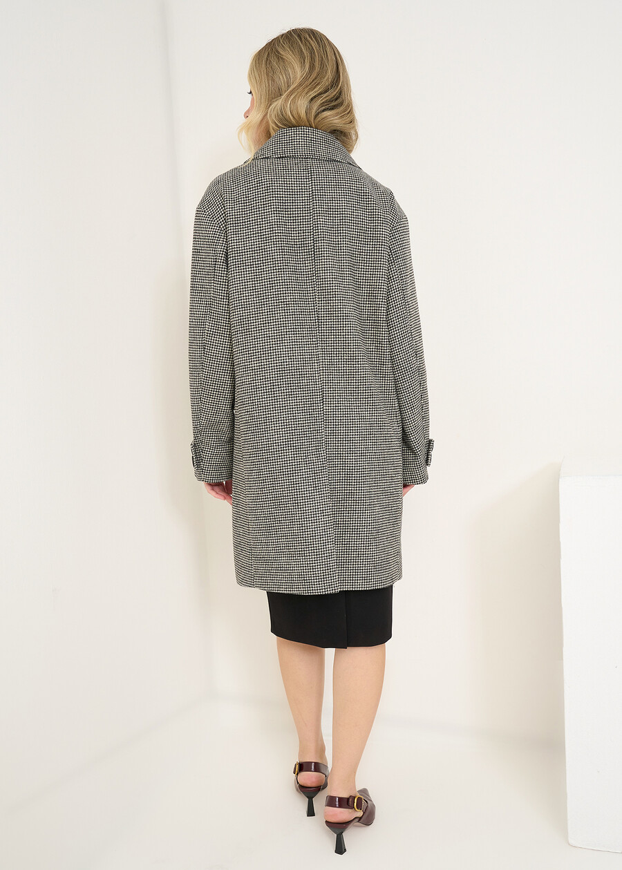 Cleo houndstooth coat NERO BLACK Woman , image number 5