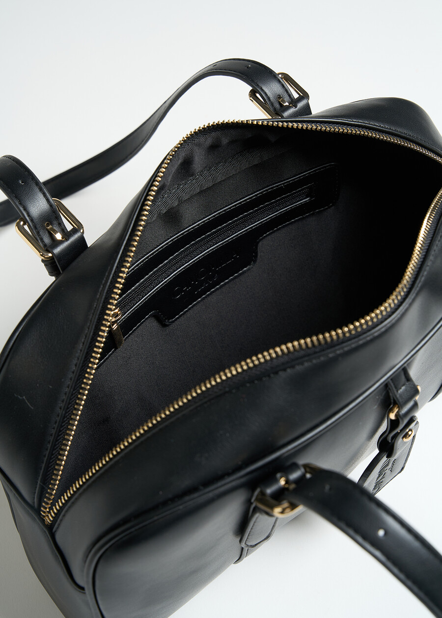 Borsa Backy bauletto in ecopelle ROSSO BORDEAUXNERO Donna , immagine n. 4