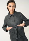 Gaya faux leather shirt jacket GRIGIO GREY Woman image number 1