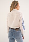 Carolyn embroidered cotton shirt BIANCO WHITE Woman image number 3