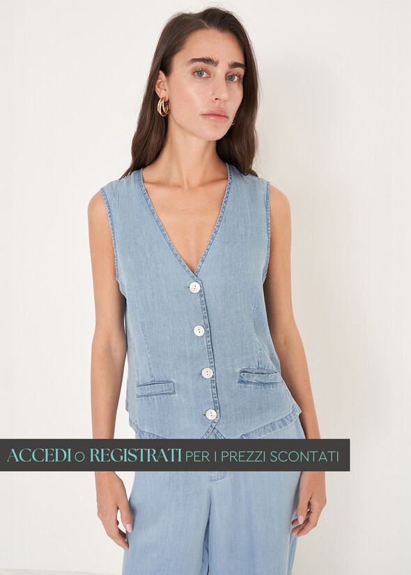 Gilet Genge in cotone e lino

 DENIM MEDIUM DENIM Donna null