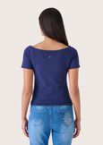 Soon t-shirt with crystals BLUE OLTREMARE  Woman image number 3