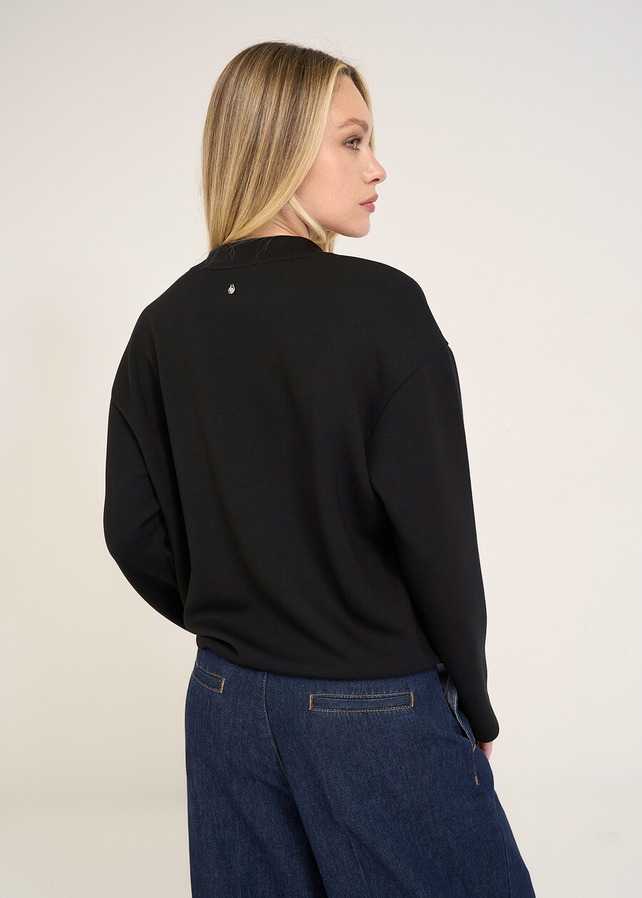 Shelby scuba fabric sweatshirt NERO Woman , image number 3
