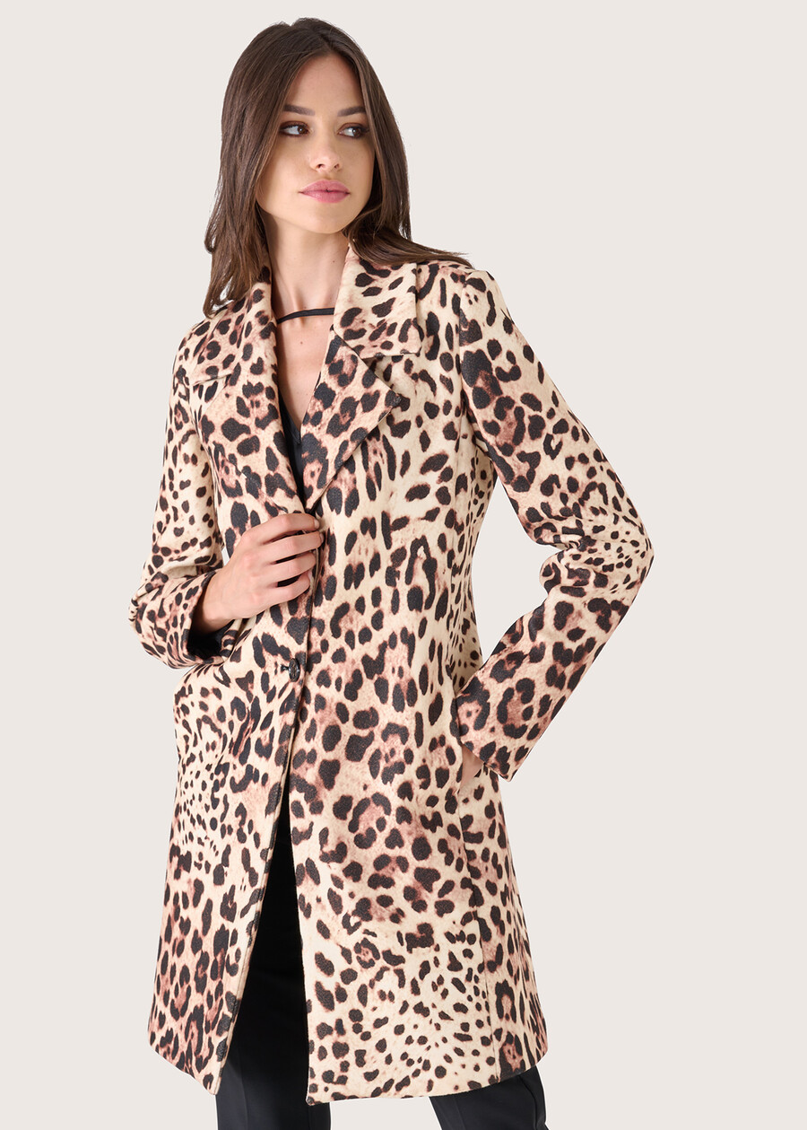 Cappotto Kelly stampa leopardier, Donna  