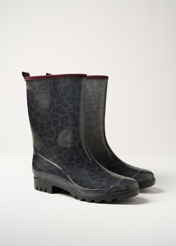 Rasha animalier rain boots NERO Woman null