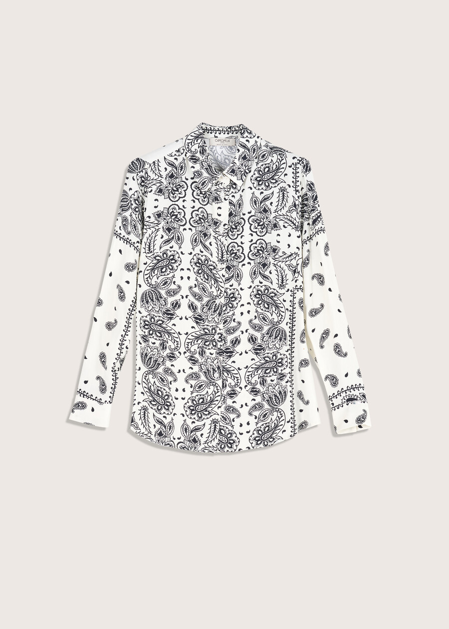 Camicia Alessia stampa a bandana BIANCO WHITEROSSO CARPET Donna , immagine n. 4