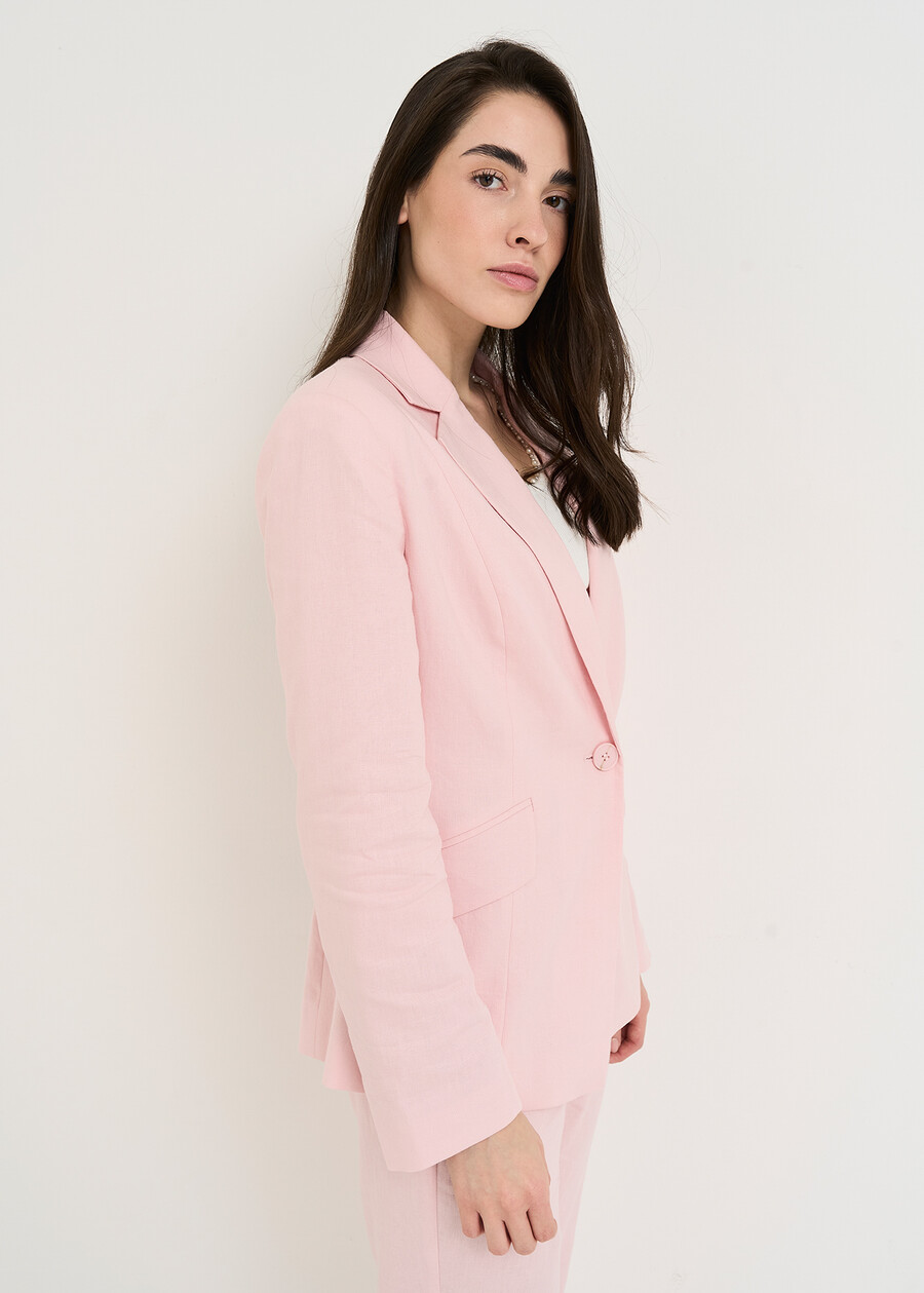 Giacca Gennifer in misto lino ROSABIANCO WHITE Donna , immagine n. 3