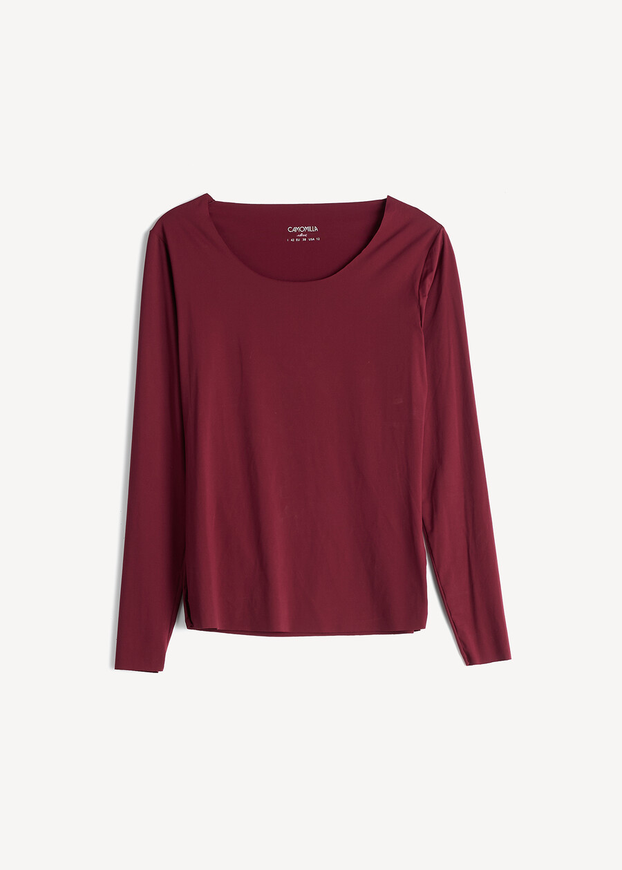 T-shirt Susanna scollo tondo ROSSO BORDEAUXVERDE GARDENMARRONE Donna , immagine n. 5