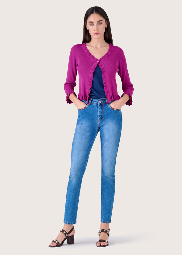 Kate denim trousers with embroidery DENIM Woman null