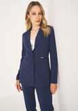 Giacca Giselle-N in screppino BLU MIDNIGHTVIOLA VINACCIA Donna immagine n. 1