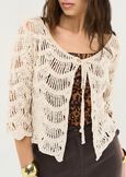 Cardigan Carolina in cotone BEIGE LIGHT BEIGE Donna immagine n. 2