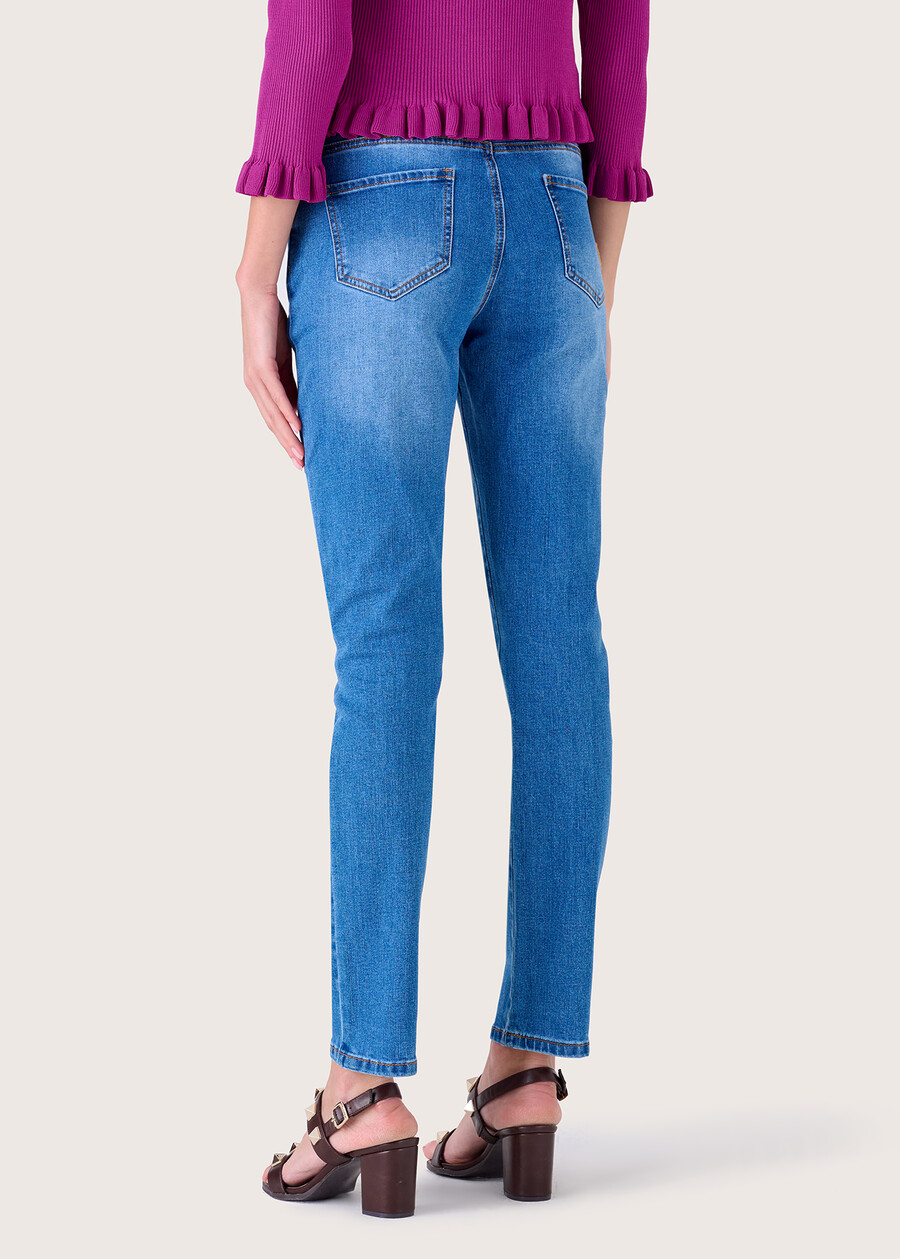 Kate denim trousers with embroidery DENI DENIM Woman , image number 4