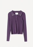 Mendy polo sweater with rhinestones VIOLA PURPLE Woman image number 5