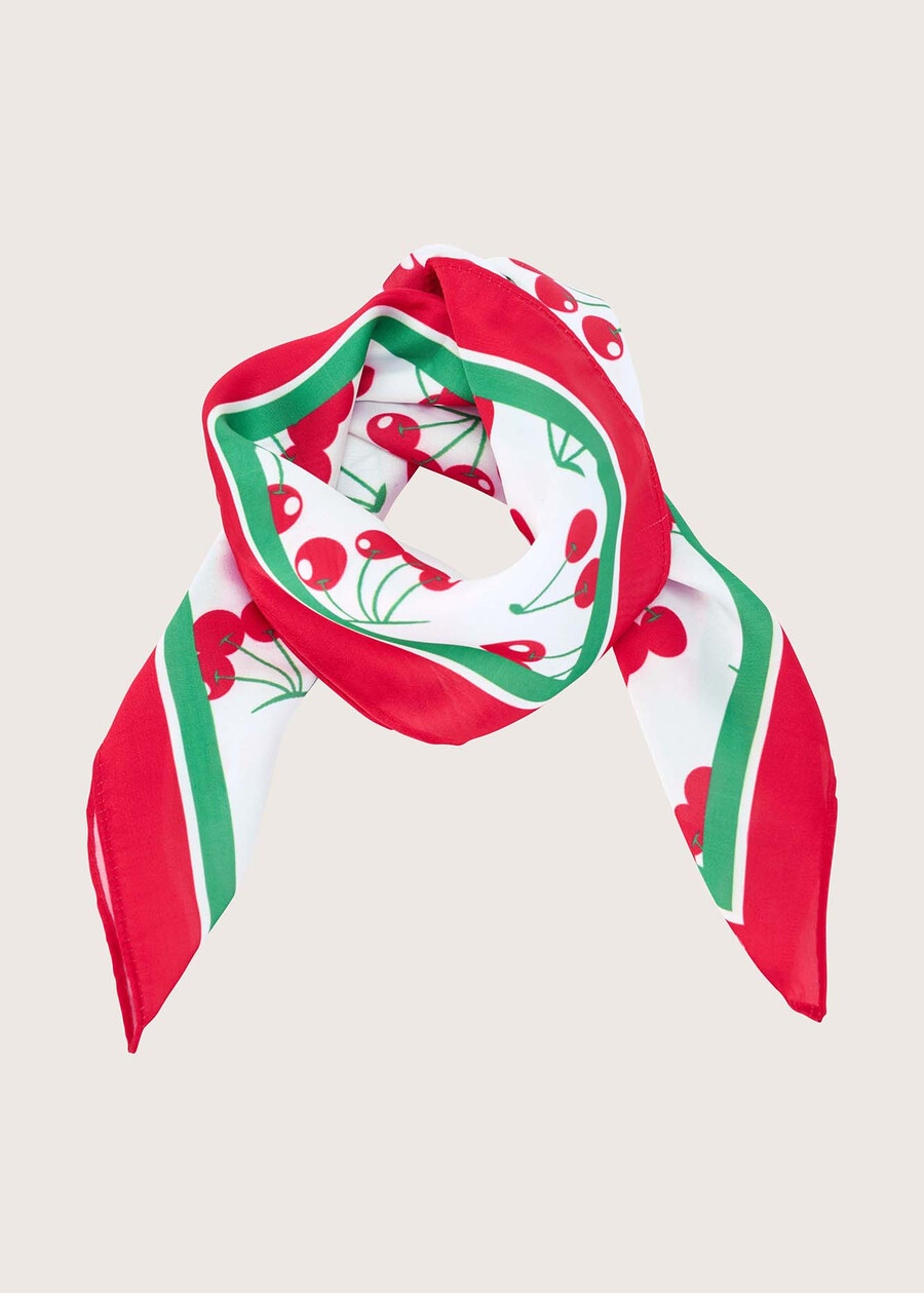 Sherry scarf with cherry pattern ROSSO TULIPANO Woman , image number 2