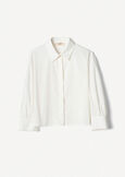 Claudia cropped cotton shirt BIANCO WHITE Woman image number 5