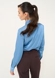 Camicia Alessia in satin MARRONEVERDE GARDENAZZURO AZZURRO Donna immagine n. 3