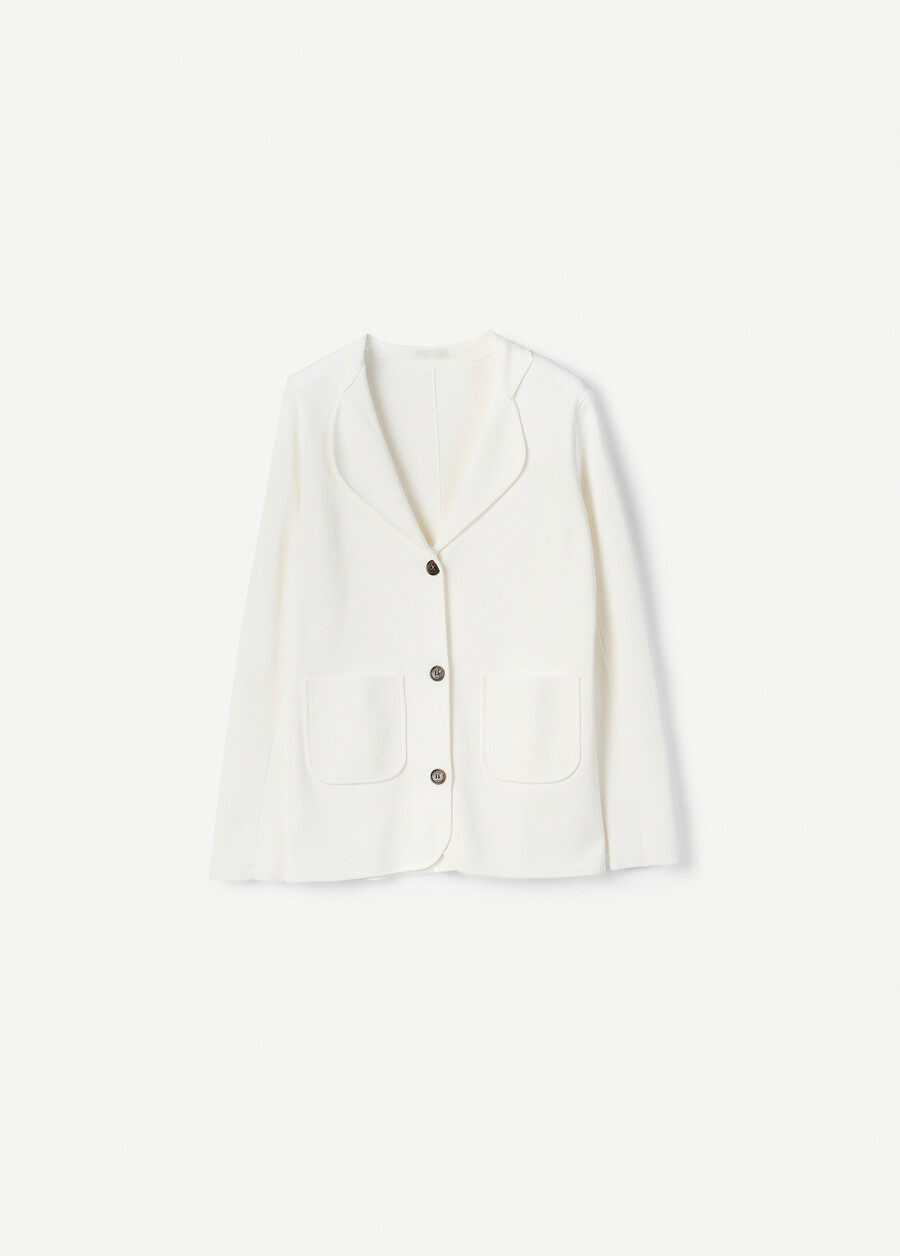 Cardigan Gianitoba modello blazer BLU NAVYBIANCO BURRO Donna , immagine n. 5