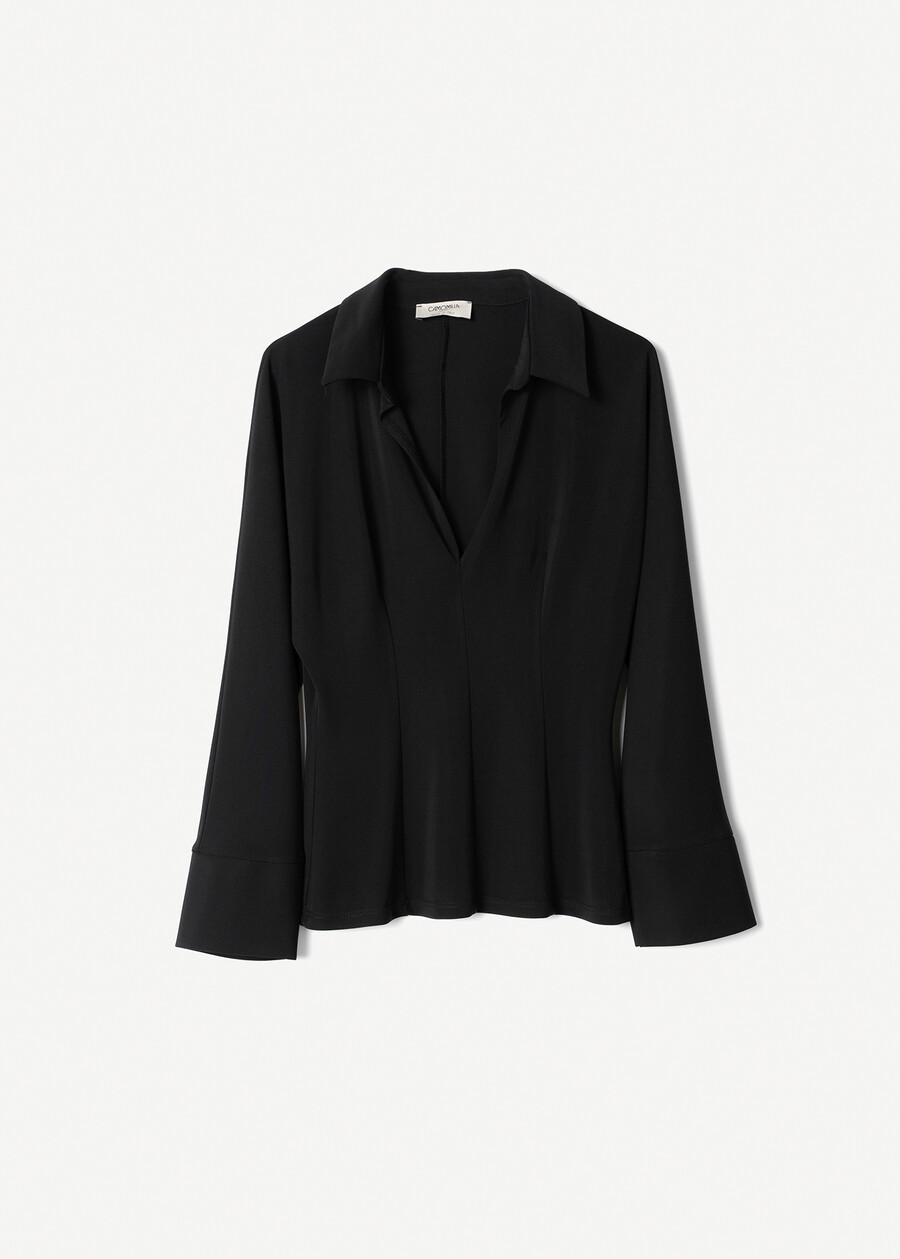 Sahara collared T-shirt NERO BLACK Woman , image number 5