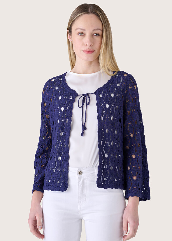 Colu 100% cotton cardigan BLUE OLTREMARE  Woman null