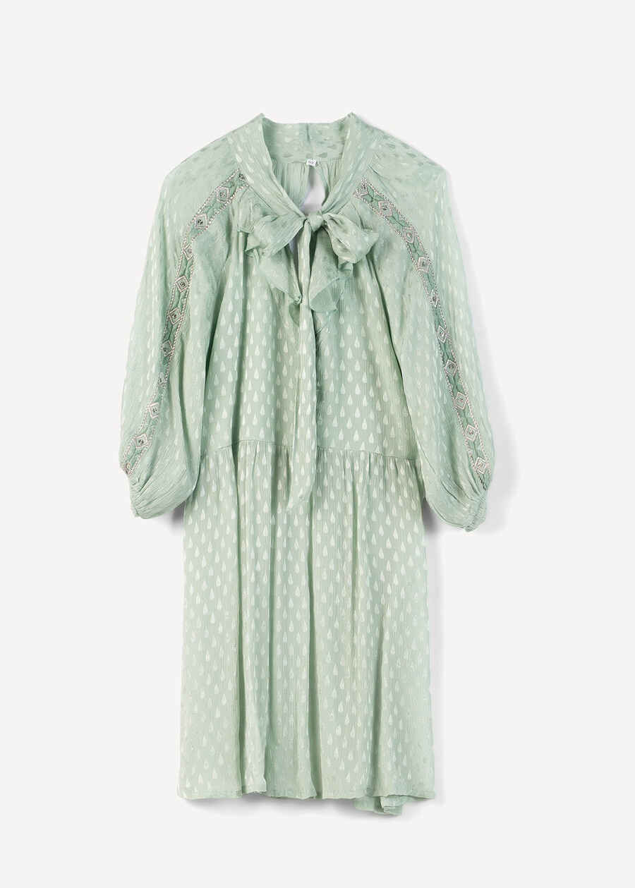 Alois short dress with embroidery VERDE Woman , image number 6