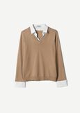 Myka knit with polka collar NERO BLACKBEIGE ECRU Woman image number 5