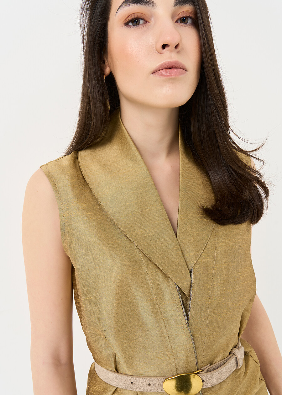 Colt sleeveless double-layer shirt MARRONE Woman , image number 2