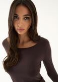 Susanna round-neck t-shirt ROSSO BORDEAUXVERDE GARDENMARRONE Woman image number 2