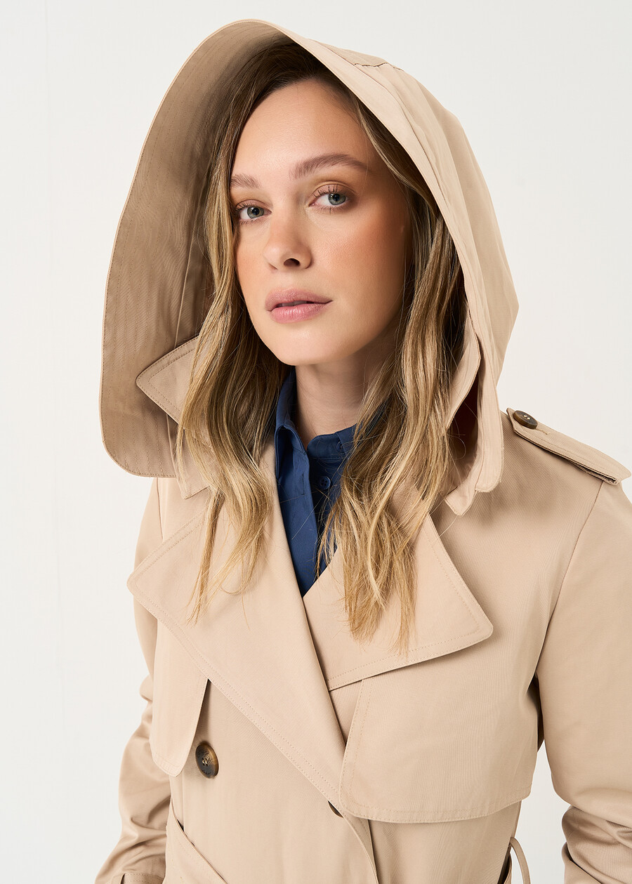Timon hooded trench coat BEIGEBLU Woman , image number 4