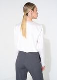 Blusa Beatrice con scollo a V NERO BLACKBIANCO WHITEBLU Donna immagine n. 4