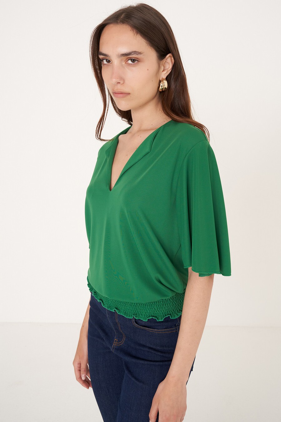 Blusa Celina in jersey VERDE GARDENROSA FUCSIA Donna , immagine n. 1
