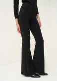 Victoria flared lurex jersey trousers NERO Woman image number 3