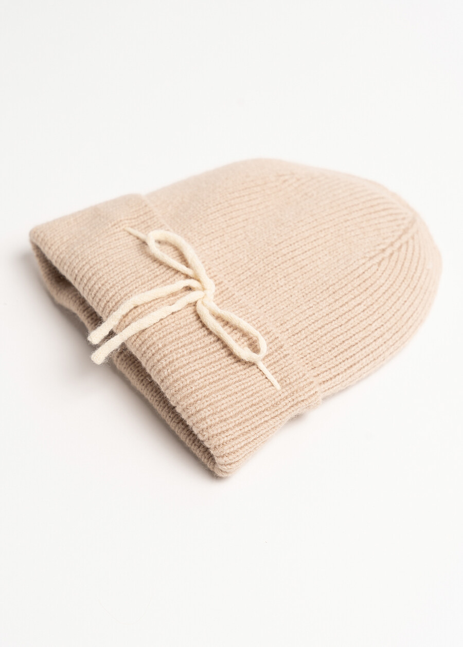 Cuffia Cladys con fiocco a contrasto BEIGE GREIGE Donna , immagine n. 2