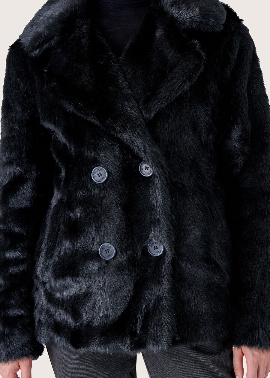 Gael eco-fur jacket NERO BLACK Woman , image number 3