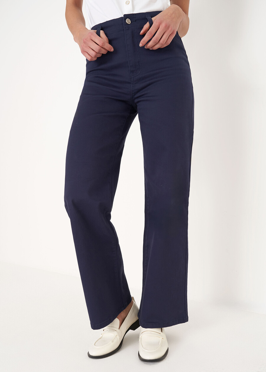 Dean denim cotton trousers DENIM MEDIUM DENIMBLUE OLTREMARE  Woman , image number 2