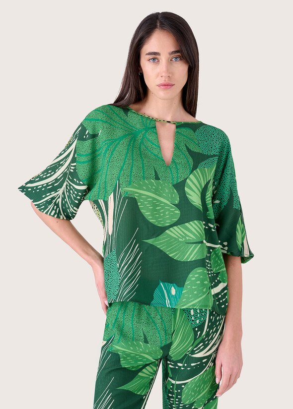 Corinna blouse with Jungle pattern VERDE GARDEN Woman null
