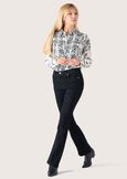 Danny cotton denim trousers NERO BLACK Woman image number 1