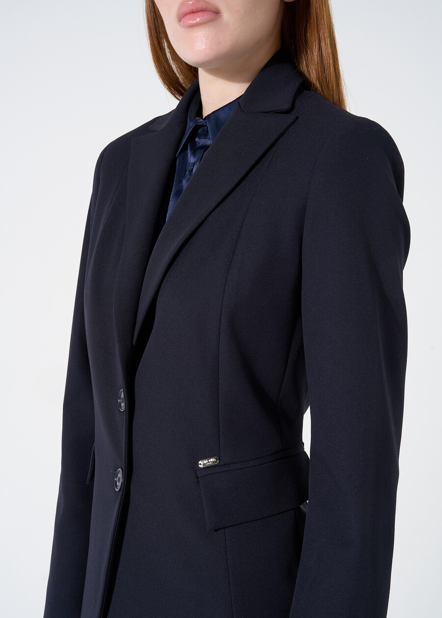 Giselle bi-stretch single-breasted jacket NERO BLACKBEIGE GESSOBLU Woman , image number 3