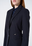 Giselle bi-stretch single-breasted jacket NERO BLACKBEIGE GESSOBLU Woman image number 3
