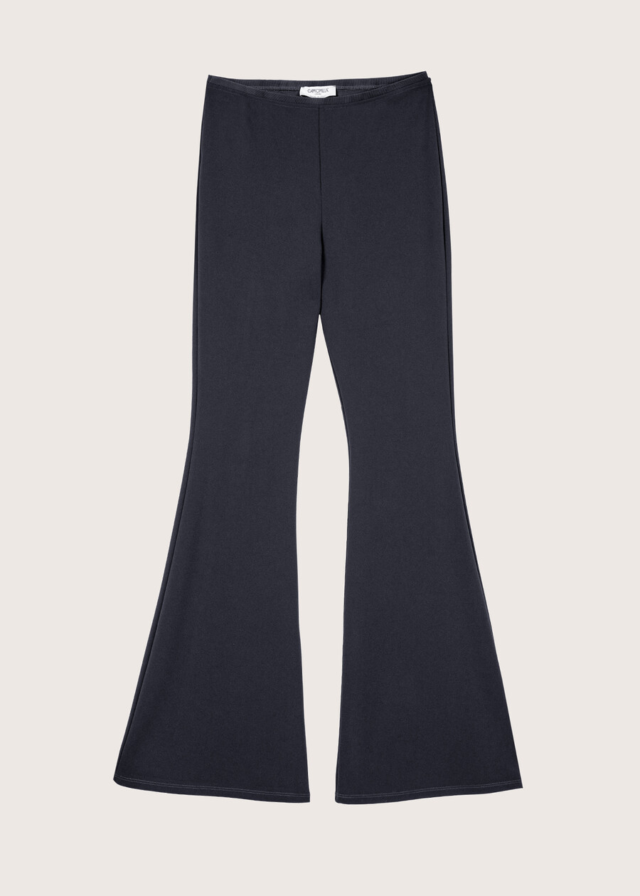 Pantalone Victoria in tessuto screp NERO BLACKROSSO SYRAH Donna , immagine n. 7