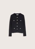Clem round neck cardigan NERO BLACK Woman image number 4